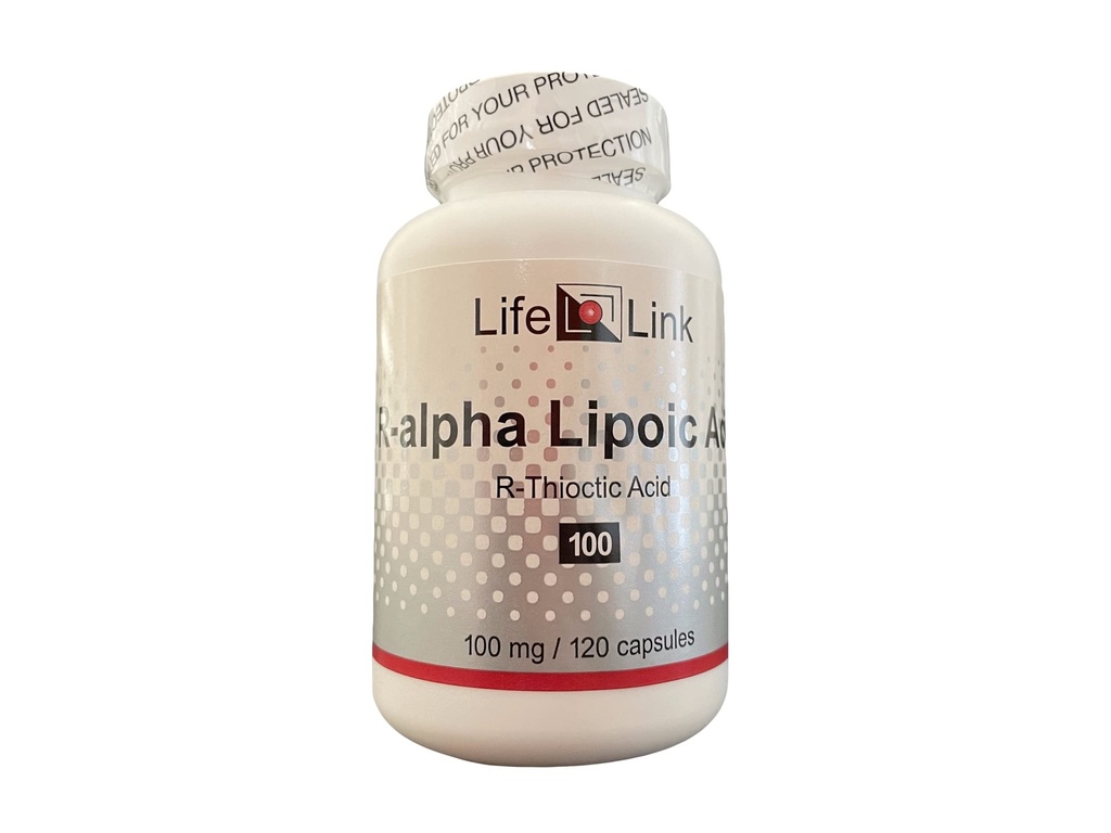 LifeLink R-Alpha Lipoic Acid | 100 mg x 120 Capsules | Antioxidant, Neurotransmitter Support | Gluten Free & Non-GMO