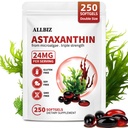 ALLBIZ Astaxanthin 24mg | 250 Softgels | 250-Day Supply | Premium Antioxidant Supplement Supports Eye, Skin, Brain & Liver Health | Natural Microalgae Source, Non-GMO, Gluten Free