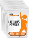 BulkSupplements.com Lutein Powder - from Marigold Flower Extract, Lutein Supplement, Lutein 20mg - Antioxidant Source, Gluten Free, 400mg per Serving, 5kg (11 lbs) (Pack of 5)