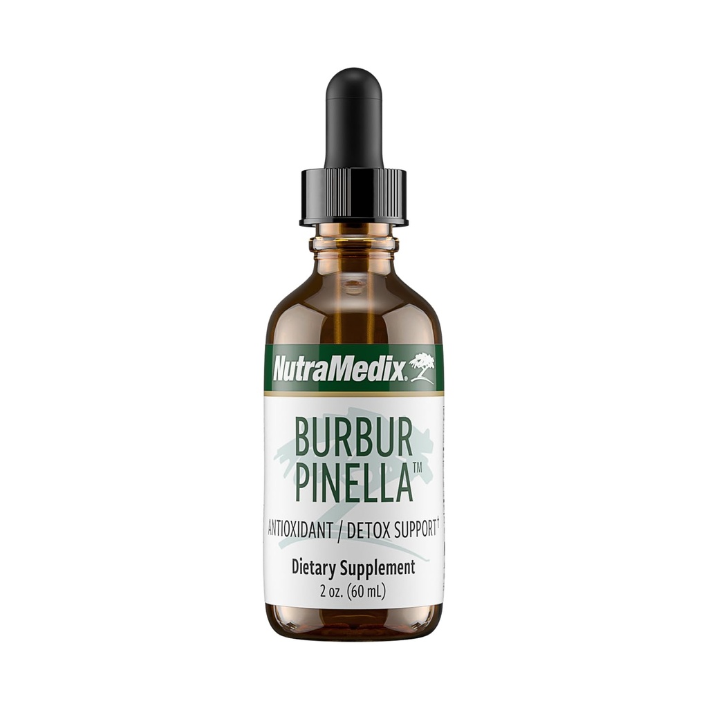 NutraMedix Burbur-Pinella Συμπληρώματα Εγκεφαλικής Υγείας για Ενήλικες - Combat Brain Fog & Promote Nerve Support - Aid A Healthy Full Body Detox Cleanse - Bioavailable Liquid Format (2 oz / 60 ml)
