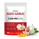 Aged Garlic Extract Capsules, Odorless Organic Garlic Softgels, Heart & Immune Support Supplement, 2-Year Matured for Antioxidant Wellness, Non-GMO, 300 Softgels