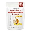 LUMINE Aged Garlic Extract Odorless - Aged Garlic Extract 300 Softgels | Organic, Non-GMO, Gluten-Free | Supports Immune Health