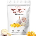 Aged Garlic Extract-300 Count Odorless Organic Garlic Capsules Supplement for Heart & Immune Support – Vegetarian, Non-GMO, All-Natural Softgels, 2-Year Matured for Antioxidant Wellness