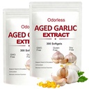 2pack Aged Garlic Extract-Odorless, 15:1 Extract & 2-Year Low-Temp Aging for Heart, Circulation Health, Immune System Support, Rich in Antioxidant, High-Potency, Gentle & Natural|300Pcs