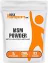 BulkSupplements.com MSM σκόνη - Methylsulfonylmethane, MSM συμπλήρωμα, συμπλήρωμα διατροφής - Χωρίς γλουτένη, 3g ανά υπηρεσία, 250g (8.8 oz) (πακέτο του 1)