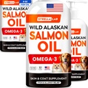 STRELLALAB Salmon Oil for Dogs Bundle – Omega 3 for Skin, Coat & Itch Relief + Joint, Heart & Immune Support – EPA+DHA Fatty Acids – Wild Alaskan Fish Oil – 72 Fl Oz Total – Made in USA