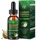 (2 Pack) 7 in 1 Organic Soursop Extract with Sea Moss, Soursop Oil Bitters Liquid Drops Supplements for Cell Support & Regeneration, Herbal Graviola Leaf Tincture, Immune Boost, Vegan, 1 Fl Oz