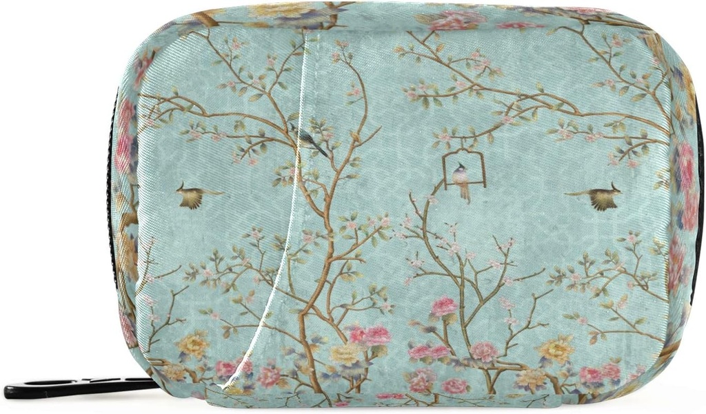 Χάπια περίπτωση Flower Birds Χάπια κουτί 7 ημερών Χάπια τσάντα Travel Pill τσάντα Organizer με Zipper Φορητή εβδομαδιαία περίπτωση Συμπαγές μέγεθος για τον κάτοχο συμπλήρωμα βιταμίνης