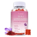 Saffron Supplements Gummies for Kids & Adults,Sugar Free,with Ashwagandha,L-Theanine,Chamomile,St. John's Wort,Lemon Balm,Vitamin D3 B6, Magnesium,Zinc Gummies for Zzz, Mood, Focus & Vision 60 Cnt