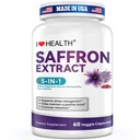 Saffron Supplement – 88.5mg with Magnesium Glycinate, Ashwagandha & L-Theanine for Stress Relief, Calm Mood & Emotional Balance – Made in USA – 60 Capsules