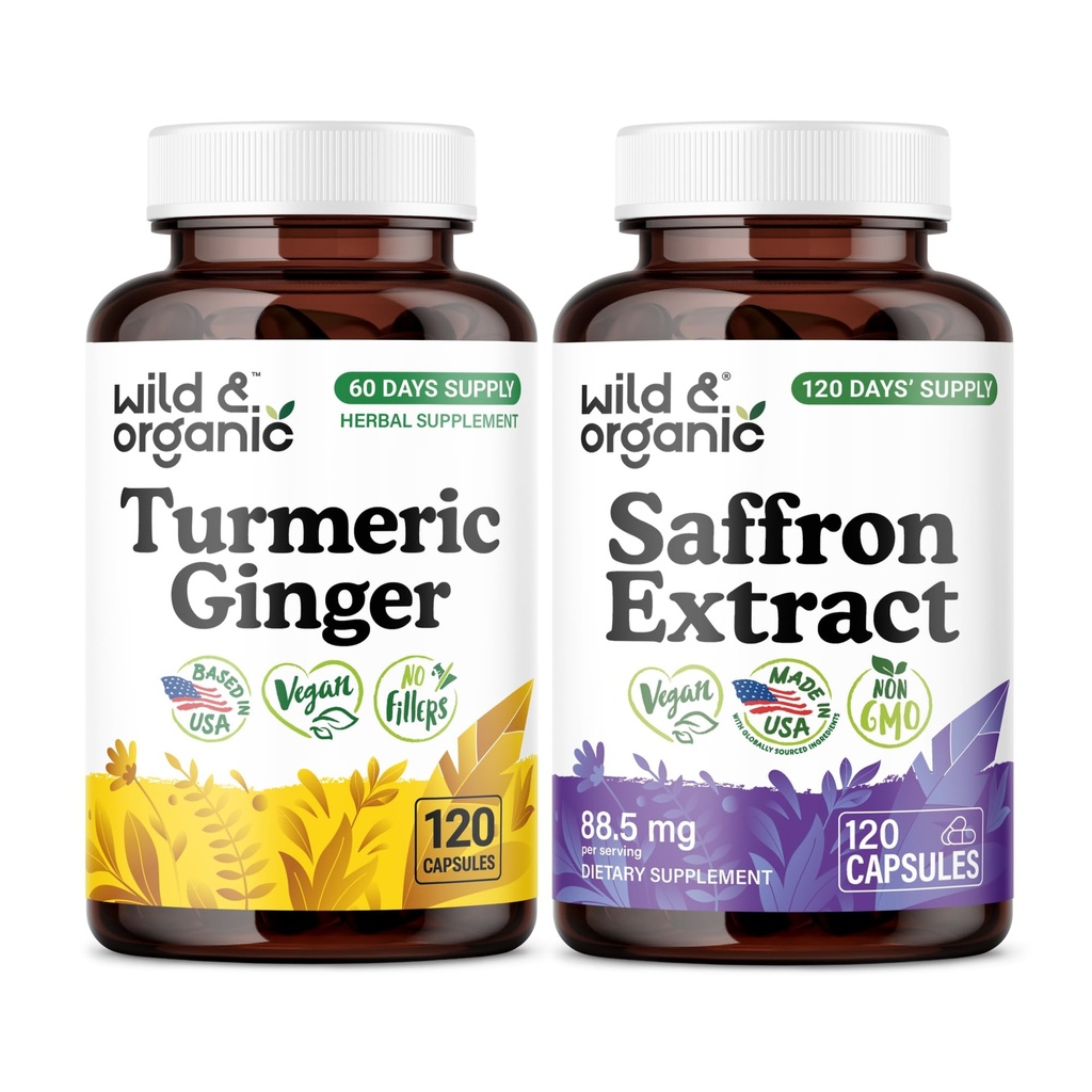 Turmeric Ginger 120 Capsules & Saffron Extract 120 Capsules