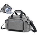 Trunab Home Health Nurse Bag Empty, Portable Medical Supplies Shoulder Bag | for Hospice, Home Visit, Hospital Interns, Grey, Bag Only