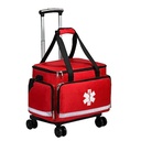 Medical Bag Rolling Roller Bag Trolley Duffel Nurses EMT CNA RN Empty for First Aid Responder Home Health Care Nursing Student Roll Duffle Bag Carry on Wheels Wheeled Work Physicians Doctor