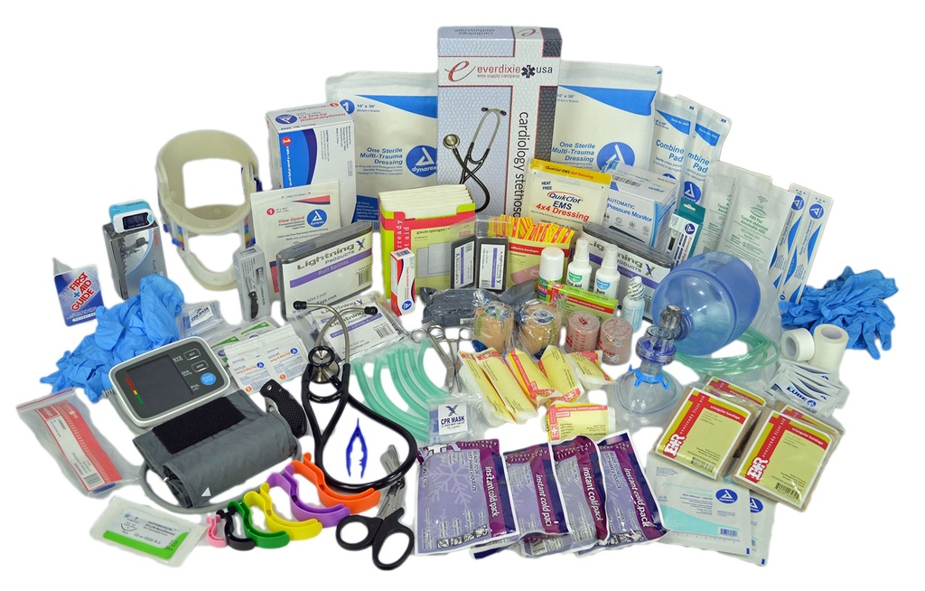 Lightning X Premium Stocked Tactical EMS/EMT Trauma First Aid Responder Medical Kit (Fill Kit Only - No Bag)