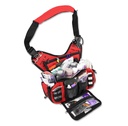 Lightning X Fully Stocked Tactical Shoulder Sling Pack | MB15-SKA | First Aid Responder Medic Kit - RED