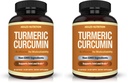 Arazo Nutrition Turmeric Curcumin with BioPerine 1300mg with Black Pepper - Joint Support Nutritional Supplements - 100% Herbal Tumeric Root Capsules (Pack of 2)