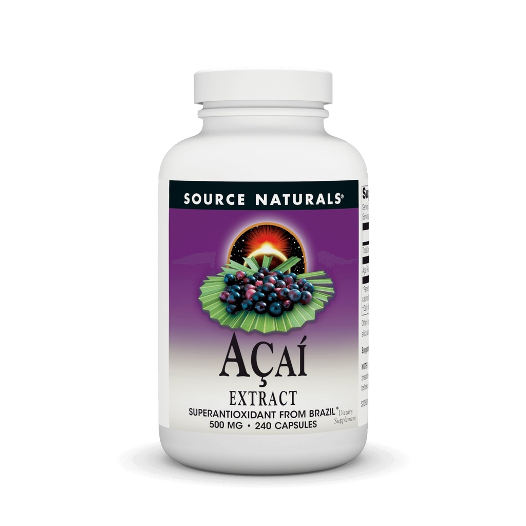 Source Naturals Acai Extract, Superantioxidant from Brazil* - 500 mg - 240 κάψουλες χορτοφάγων