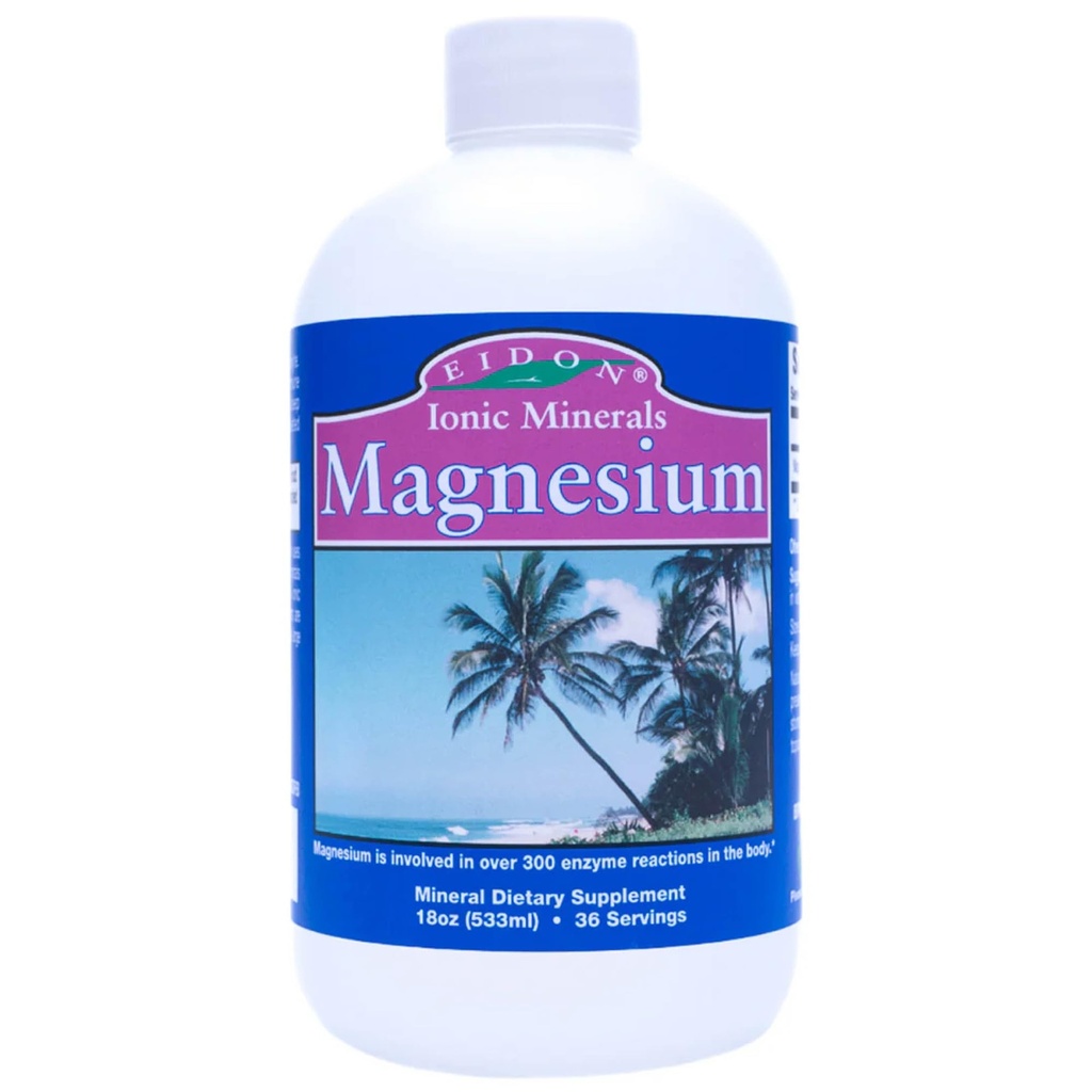 Eidon Liquid Magnesium Concentrate - Ionic Magnesium Drops συμπλήρωμα για ενήλικες, άνδρες και γυναίκες, υποστηρίζει τη μυϊκή χαλάρωση, Bioδιαθέσιμη, χωρίς πρόσθετα ή συντηρητικά - 18 oz