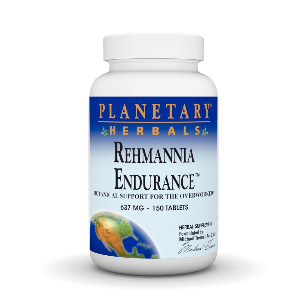 Planetary Herbals Rehmannia Endurance, Botanical Support for the Overworked*, 637mg - 150 Tablets