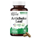 Wild & Organic Artichoke Extract Capsules 500 mg - Liver, Digestive Support | 90 Count - Artichoke Supplement - Cynara Scolymus Leaf Powder - Vegan, No Fillers, No Artificial Additives