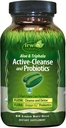 Irwin Naturals Aloe & Triphala Active Cleanse + Probiotics - 60 Liquid Softgels - Φυσικό Diestive Support - Απαλή, Αποτελεσματική Αποτοξίνωση + Αποβολή 2 Μέρη φροντίδας του παχέος εντέρου - Nourish + Ισορροπία