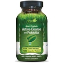 Irwin Naturals Aloe & Triphala Active Cleanse + Probiotics - 60 Liquid Softgels - Φυσικό Diestive Support - Απαλή, Αποτελεσματική Αποτοξίνωση + Αποβολή 2 Μέρη φροντίδας του παχέος εντέρου - Nourish + Ισορροπία