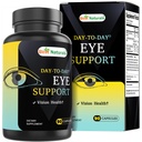 Best Naturals Day-to-Day Eye Support with Lutein, Zeaxanthin, Bilberry Extract, Astaxanthin, Lycopene, Carrot Powder 90 Veg Capsules