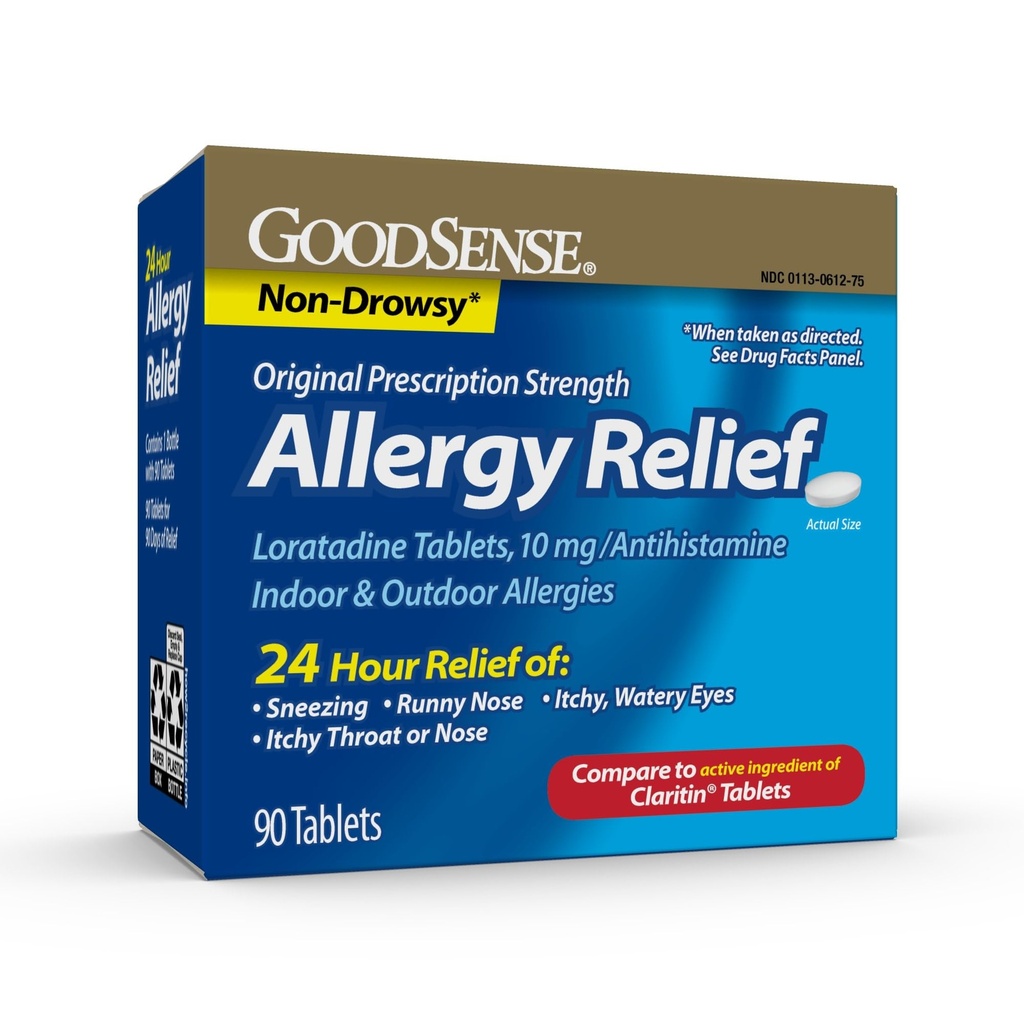 GoodSense Allergy Relief Loratadine Tablets 10 mg, Antihistamine, Allergy Medicine for 24 Hour Allergy Relief