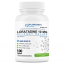 Puregen Labs Allergy Relief, Loratadine 10mg, 100 Tablets – 24 Hour Non-Drowsy Antihistamine Allergy Medicine for Runny Nose, Sneezing, Itchy, Watery Eyes