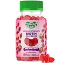 Biotin Jelly Bean Gummy Βιταμίνες, Max δύναμη Βιοτίνη για τα μαλλιά, το δέρμα και τα νύχια, 10.000mcg ανά Σερβίρισμα, Βιταμίνες για την ανάπτυξη των μαλλιών για άνδρες και γυναίκες, 120 φράουλα Blast Jelly Beans, Kosher