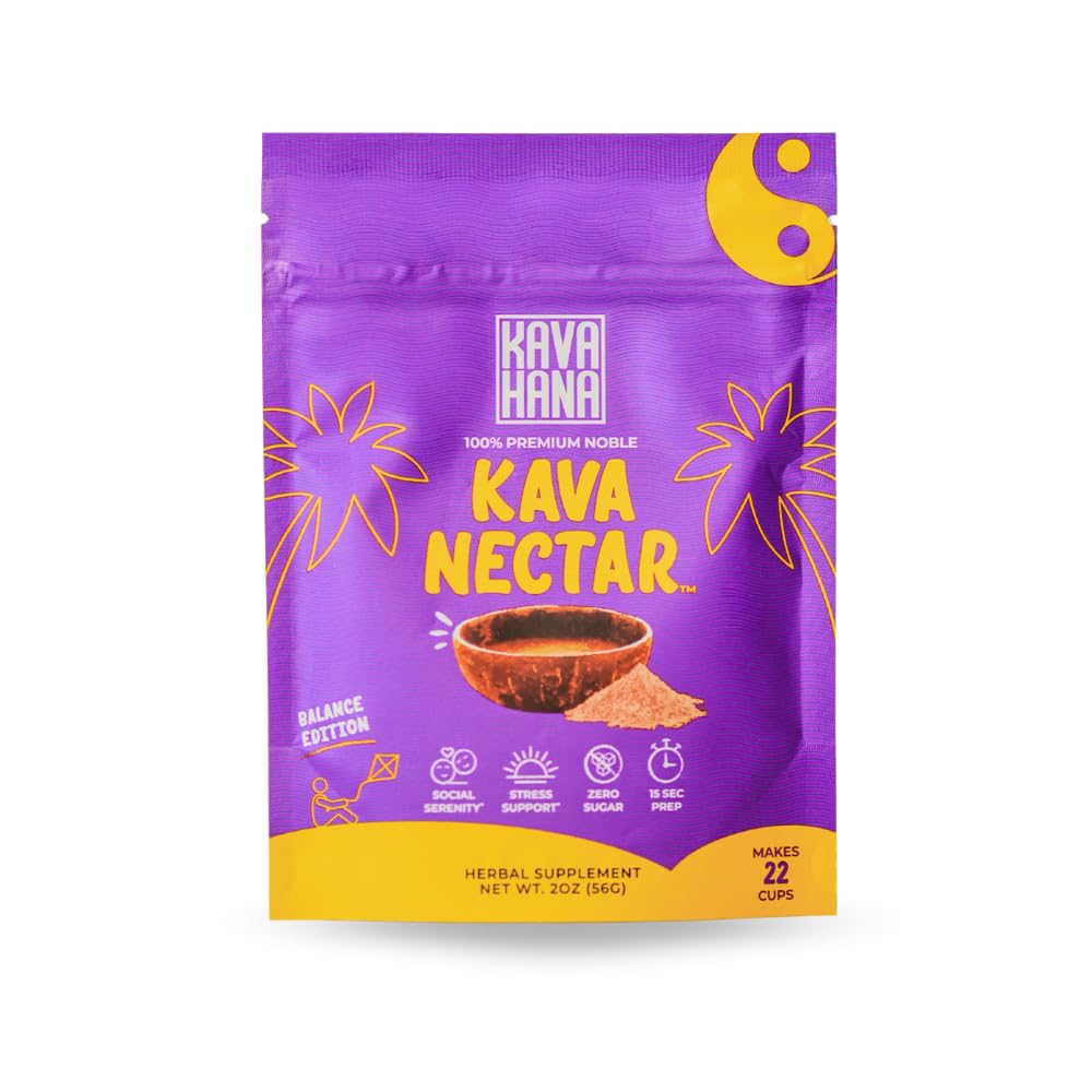 Kavahana Balance Edition Ceremonial Grade Noble Kava Nectar Powder – Supports Calm Focus, Mental Clarity & Mood Stability, Instant Dried Kava Juice
