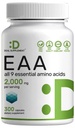Απαραίτητα Αμινοξέα (EAA) 2000mg ανά υπηρεσία, 300 κάψουλες – Άγευστα - 9 σε 1, Όλα BCAAs (Branched-Chain Aminos) – Lean Muscle Support & Natural Pre Processout Supplement
