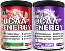 Evlution Replenishing BCAAs Amino Acids Powder for Pre & Post Workout (Grape and Cherry Lime, 30 Servings Each)