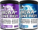 Evlution Replenishing BCAAs Amino Acids Powder for Pre & Post Workout (Grape and Blue Raz, 30 Servings Each)