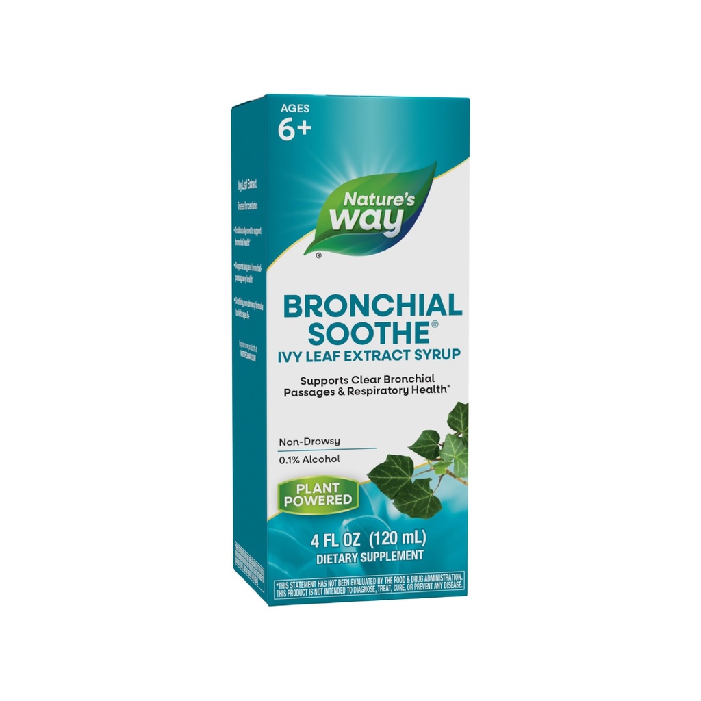 Nature's Way Bronchial Soothe Ivy Leaf Extract Syrup, υποστηρίζει την αναπνευστική υγεία*, υποστηρίζει σαφή Bronchial Passages*, μη-Νύχτα, 4 Fl Oz (συσκευασία Μαΐου Vary)