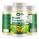 Neem Turmeric Capsules(Tablets) - High-Potency Azadirachta Indica Tablets, Neem Leaves and Turmeric in Equal Ratio - 300 Tablets, 150 Serving, 1000 Mg. Pack of 1.