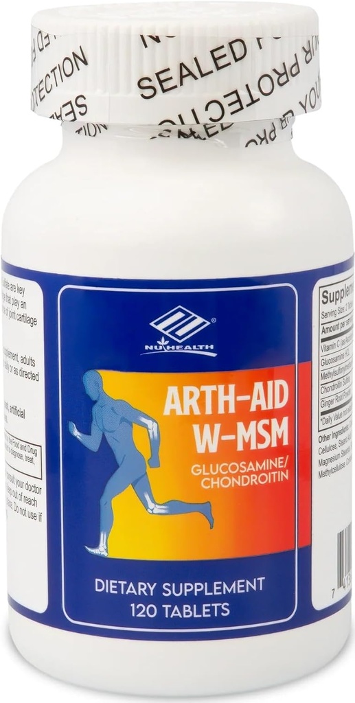 Arth-Aid W-MSM νέα Γλυκοσαμίνη Χονδροϊτίνη 120 κόμητες