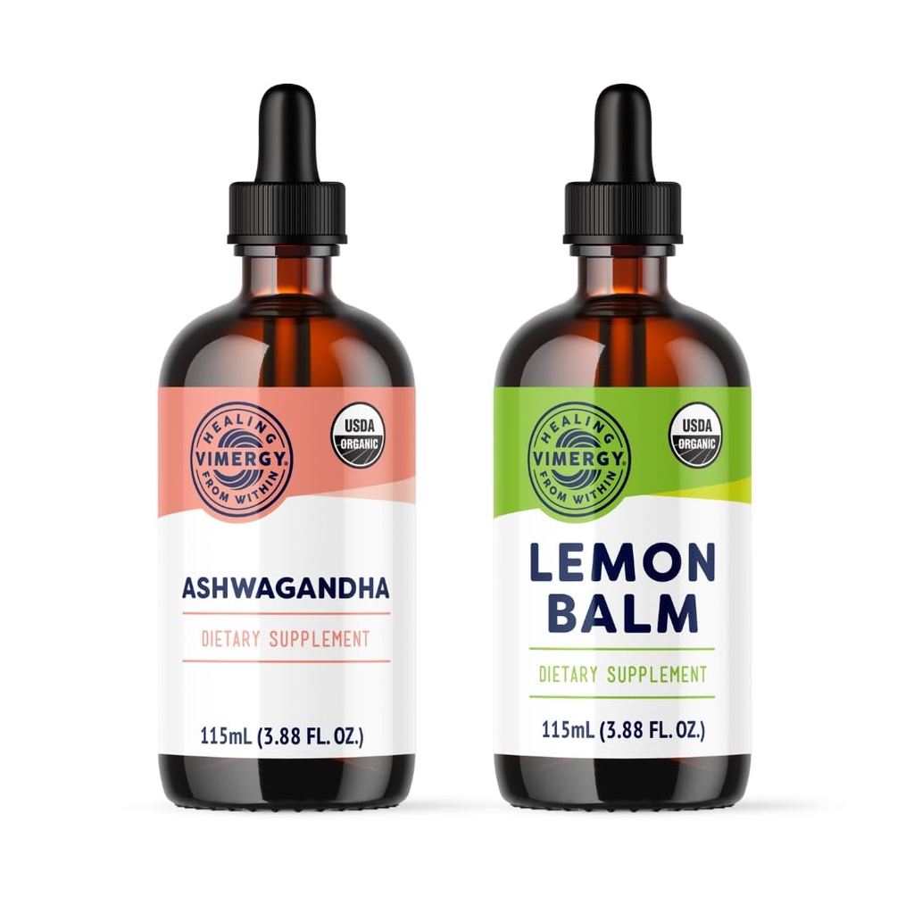 Vimergy Brain Body Rescue Kit* - Ashwagandha (115mL) + Lemon Balm (115 mL)