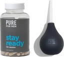 Pure for Men Stay Ready Fiber Supplement (120 Ct) + Bum Bulb Anal Douche Kit