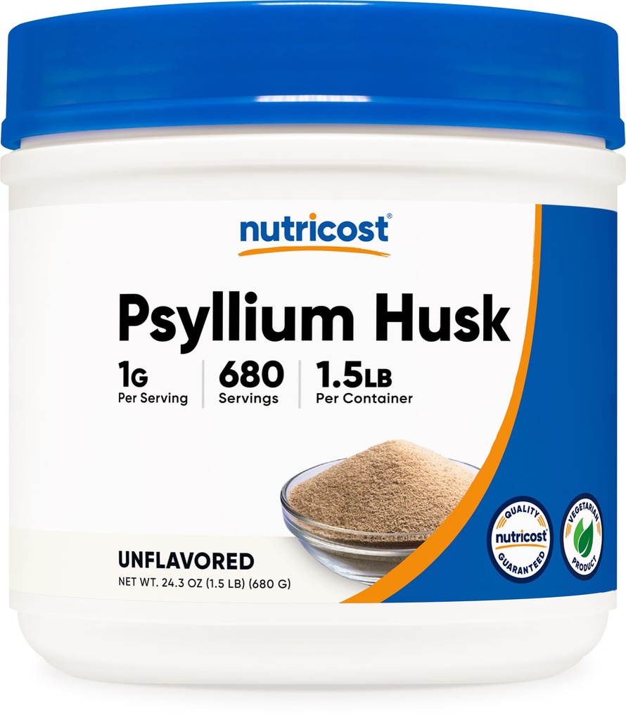 Nutricost Psyllium Husk Powder (1,5 Λίρες) - Χωρίς ΓΤΟ, Χωρίς Γλουτένη