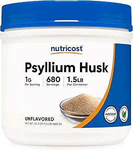 Nutricost Psyllium Husk Powder (1,5 Λίρες) - Χωρίς ΓΤΟ, Χωρίς Γλουτένη
