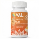 VAL Kids Magnesium | Calm + Focus Formula | 100mg Mg (Glycinate, Citrate, Taurate) + B6, D3, C | Sugar-Free, Non-GMO | Fun Chewable Tablets | Orange Flavor | 60 Ct (Pack of 2)