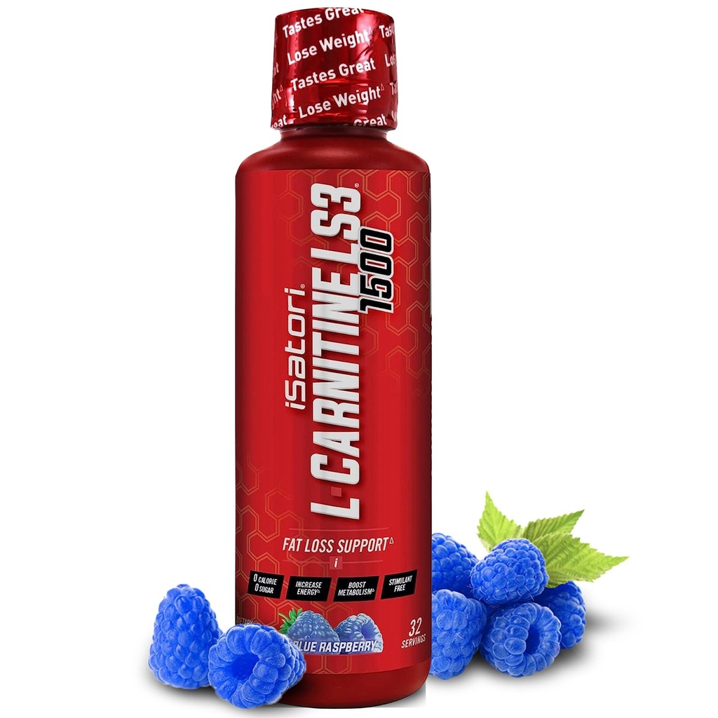 iSatori L-καρνιτίνη LS3 1500, τριπλό-Blend Liquid L Carnitine συμπλήρωμα, με Acetyl & Tartrate, διεγερτική ελεύθερη ενέργεια, χαμηλή θερμίδες, ζάχαρη ή γλουτένη, Κετο-Φιλικά, Μπλε Βατόμουρο (32 εξυπηρετούν)