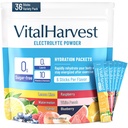 36 Sticks Electrolytes Powder Packets 6 Flavors Sugar Free Hydration Packets Electrolyte Liquid Daily IV Drink Mix with Lemon Lime, Watermelon, Orange, Raspberry, White Peach, Blueberry