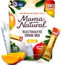Mama Natural Electrolytes Powder Packets – Instant Hydration with natural Sea Salt, Potassium & Magnesium Glycinate – Sugar Free, Organic Mango Flavor – 30 Travel Sticks for Postpartum & Pregnancy