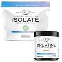 Μύες Creapure Creatine Monohydrate - Unflavored 300g (x1) και Isolate Whey Protein Powder - Unflaved 5lb (x1) - Muscle Recovery and Performance Bundle