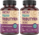DEVA Vegan Tributyrin συμπλήρωμα - Butyrate Precursor, υποστήριξη φραγμάτων κόκκων, βουτυρικό οξύ, 500 MG κάψουλες Vegan, Leaky Gut support, Digetion, 90 Count (Pack of 2)