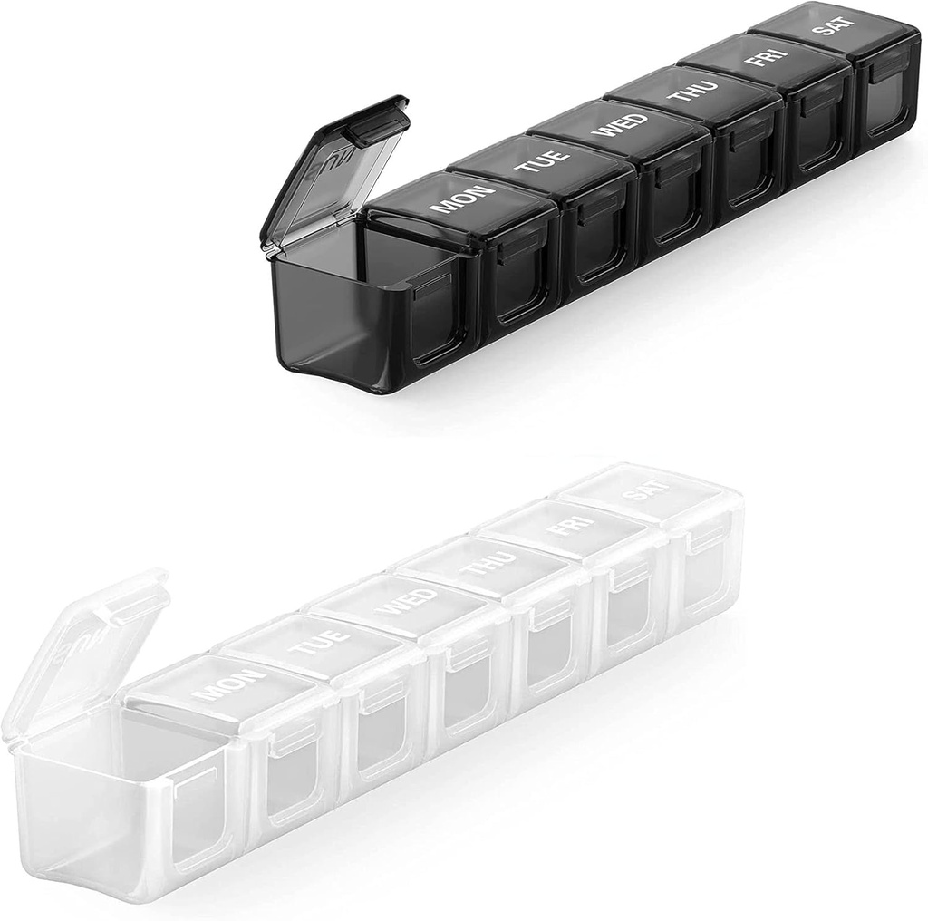 2 Pack Extra Large Pill Organizer, Sukuos Weekly Pill Box, Pill Case, Medicine Organizer για βιταμίνες, ιχθυέλαια ή συμπληρώματα
