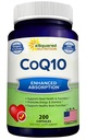 aSquared Nutrition CoQ10 (400mg μέγιστη δύναμη, 200 κάψουλες) - Υψηλή απορρόφηση Συνένζυμο Vegan Q10 σκόνη - χάπια συμπλήρωμα Ubiquinone, Extra Antioxidant CO Q-10 Ένζυμα δισκία βιταμίνης, Coq 10 400 mg