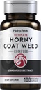 Piping Rock Horny Goat Weed for Men | 100 Capsules | Ultimate Complex Extract Supplement | Vegetarian, Non-GMO, Gluten Free